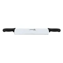 product of Omcan USA 17070 Cheese Knife - 15.5" Stainless Steel Blade, DR Black Plastic Handles, 14-16" Length