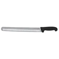 product of Omcan USA 18620 Slicing Knife, 14" Granton Edge Blade, Stamped, Super Fiber Black Handle