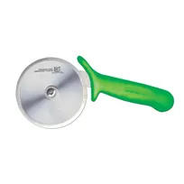 product of Omcan USA 18841 Pizza Cutter – 4" R-Style Wheel, Green Ergonomic Handle, Smallwares Specialty Cutlery