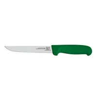product of Omcan USA 23867 Boning Knife - 6" Straight Stainless Steel Blade, Stamped, Green Plastic Handle