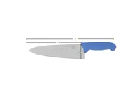 product of Omcan USA 23874 Chef Knife – 8" Stamped Steel Blade, Blue Plastic Grip, 7"‑9" Length, Cutlery