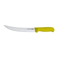 product of Omcan USA 23893 - 8" Breaking Chef Knife, Curved Stainless Steel Blade, Yellow Plastic Handle