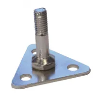 product of Omcan USA 24829 Foot Plate, Chrome, Bumpers & Leveling Feet for Wire & Epoxy Shelving