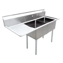 product of Omcan USA 25267 (2) Two Compartment Sink