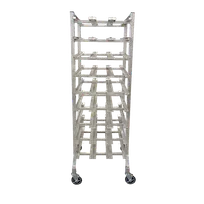 product of Omcan USA 27769 Mobile Can Rack, 9 Layers 27 Rows, Stainless Steel Frame, #5 & #10 Can Size, All Welded