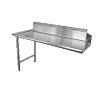 product of Omcan USA 28472 26" Soiled Stainless Steel Dishtable with Sink, 10" Splash Height / Left Side