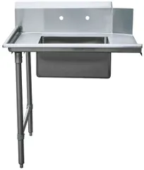 product of Omcan USA 28482 36" Stainless Steel Soiled Dishtable with Sink, Left Side / 10" Splash Height
