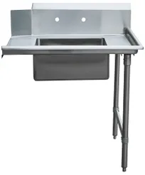 product of Omcan USA 28483 - 36" Stainless Steel Soiled Dishtable with Sink, 10" Splash Height / Right‑to‑Left