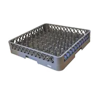 product of Omcan USA 33871 - 9x9 Peg Dishwasher Rack, 19-1/4" x 19-1/4" x 4", Full Size, Gray Plastic