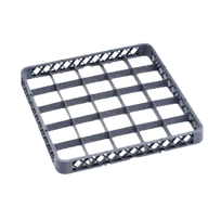 product of Omcan USA 33873 Cup Extender, 5-Row 19-3/4"W x 19-3/4"D x 2"H Gray Commercial Dishwasher Rack