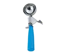 product of Omcan USA 34844 Ice Cream Scoop, 2‑3 oz, #16 Disher, Thumb Press, Steel Bowl, Blue Plastic Handle