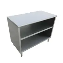 product of Omcan USA 38029 48"x15" Dish Cabinet with Fixed Mid-Shelf, 18 Gauge Stainless Steel Flat Top
