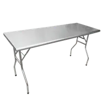 product of Omcan USA 41233 - 72" W x 30" D Stainless Steel Folding Table, Heavy Duty, Restaurant Grade