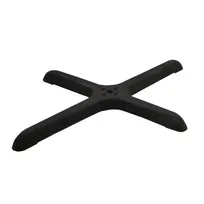 product of Omcan USA 43154 Table Base, 24" x 30" Cross-Shaped Metal, Black, Base Bottom, For Column #43206