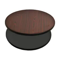 product of Omcan USA 43177 - 30" Round Reversible Mahogany/Black Laminate Table Top, 1" Thick, Restaurant Table Top