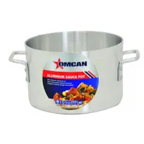 product of Omcan USA 43390 Sauce Pot - 8 Qt, 9.8" Diameter x 6.5" Deep, Aluminum, Riveted Handles, NSF
