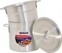 product of Omcan USA 43438 Double Boiler Pot, 8-Qt Aluminum, Commercial Cookware for Precise Control