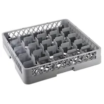 product of Omcan USA 43502 Dishwasher Glass Rack, 19.7"H x 19.7"W x 4"D, 25 Compartments, Commercial Dishwasher Storage