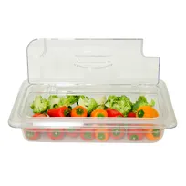 product of Omcan USA 43640 Flip N Lid - 1/3-Size Polycarbonate Pan Cover, Spoon-Notched, NSF