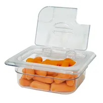 product of Omcan USA 43641 Flip N Lid 1/6 Cover Translucent PC Notched -40° to -100° Dishwasher/Microwave Safe