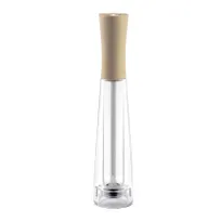 product of Omcan USA 43673 - 10" Pepper Mill, Italian Beech Wood & Acrylic Base, Tempered Steel Conic Mechanism