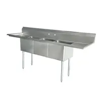 product of Omcan USA 43763 (3) Three Compartment Sink