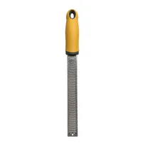 product of Omcan USA 44201 8" Stainless Steel Lemon Lime Zester, Orange Soft Plastic Handle