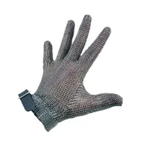 product of Omcan USA 44354 Mesh Cut Resistant Glove, XSmall Stainless Steel, Gray Silicone Strap - 1/Each