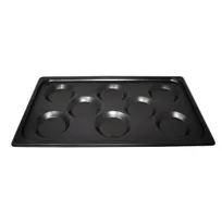product of Omcan USA 44365 Multi-Baker Pan, 12" x 20" Aluminum Non-Stick, 8 Molds, 1" Depth, 1-1/2mm Thick