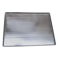 product of Omcan USA 44577 Perforated Baking Tray, 18" x 26" x 1", Stainless Steel Construction