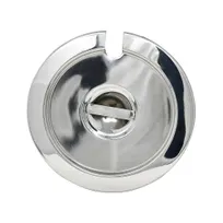 product of Omcan USA 44671 Steam Table Inset Cover, 4-Qt Notched Steel, Hinge-Free, Fits 4 Qt Bain Marie