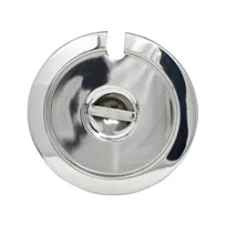 product of Omcan USA 44672 Steel Cover, 7-Qt Slotted Notched with Handle, No Hinge - Fits Item #44668
