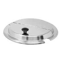 product of Omcan USA 44677 Steam Table Inset Cover, 11‑Qt Notched/Slotted Stainless Steel, Hinged Design