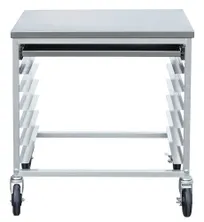 product of Omcan USA 44722 Meat Slicer Cart, 28.25" x 18" x 30" Aluminum, Heavy‑Duty Food Slicer Attachment