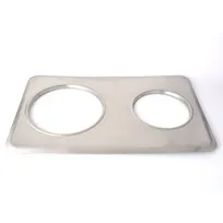 product of Omcan USA 44852 Adapter Plate- Steel 1-Hole 6-3/8" & 8-3/8" Dia., Fits 4- & 7-Qt Steam Table Pans