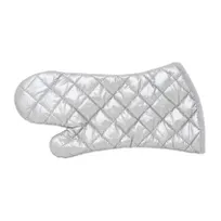 product of Omcan USA 46341 Oven Mitts, 13" Long Skull Design, Cotton, Silver Coated, Heat-Resistant to 320°F