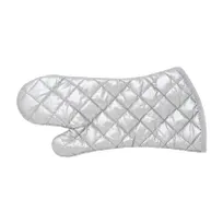 product of Omcan USA 46342 Oven Mitts - 15" Silver Coated Cotton Skull Design, Heat Resistant to 320°F