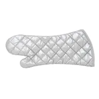 product of Omcan USA 46343 Oven Mitts, 17" Silver Coated Cotton Skull Design, Heat-Resistant to 320°F