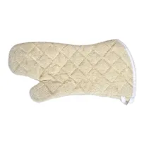 product of Omcan USA 46349 Oven Mitts, 17" Beige Terry Skull Design, Silicon Lined, Heat Resistant To 482°F