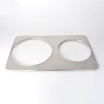 product of Omcan USA 46369 SS Adapter Plate With 8‑3/8" & 10‑3/8" Holes For 7‑Qt & 11‑Qt Steam Table Pans