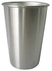 product of Omcan USA 46506 Pint Cup, 16 oz. Stainless Steel, 13-16 oz, Durable Metal Drinkware