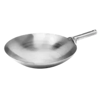 product of Omcan USA 47542 Mandarin Wok, 16" Stainless Steel Wok with Handle - Commercial Stir-Fry