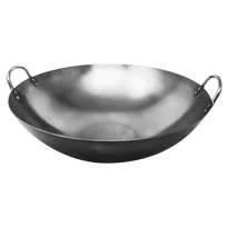 product of Omcan USA 47544 Mandarin Wok, 16" Diameter Iron, Double Ear Handles, Stir Fry Pan - 1 Each