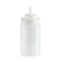 product of Omcan USA 48103 - 12oz Clear BPA‑Free Squeeze Bottle, Wide Mouth, Single Tip, Plastic, 6/Pack
