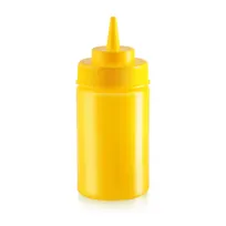 product of Omcan USA 48105 Squeeze Bottle, 12 oz Yellow Plastic, Wide‑Mouth Single Tip, Dishwasher Safe BPA‑Free