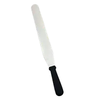 product of Omcan USA 80000 Bakery Spatula - 7-9" Stainless Steel Blade, Black Plastic Handle, Kitchen Utensil