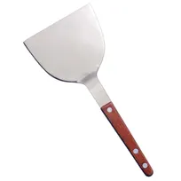 product of Omcan USA 80017 Teppanyaki Turner – 4" Blade x 3" Width, Solid Stainless Steel Blade, Wooden Handle