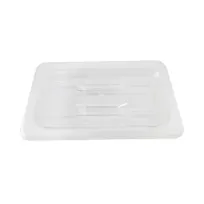 product of Omcan USA 80020 Plastic Food Pan Cover - 1/4 Size, 10-7/16" x 6-3/8", Clear Polycarbonate Flat Lid