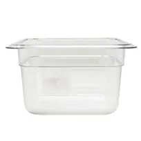product of Omcan USA 80040 - 1/6 Size Clear Polycarbonate Food Pan, 6-15/16" x 6-3/8" x 3-15/96" Deep, NSF