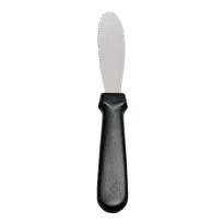product of Omcan USA 80042 Sandwich Spreader 3-5/8" x 1-1/4" Serrated Stainless Blade, Black Plastic Handle